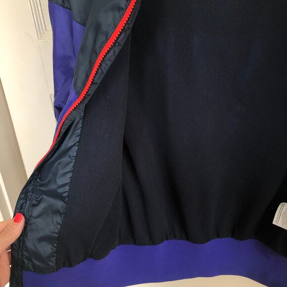 VTG 90s Nike The Windrunner Windbreaker Hooded Running Jacket Womens Medium - Picture 6 of 15